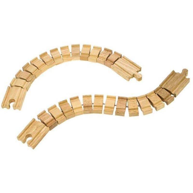 Binari snodabili per pista trenino in legno - ferrovia giocattolo per bambini
