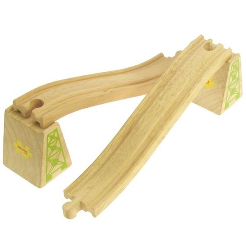 Rampa per ponte dei treni giocattolo - binari in legno per trenini