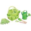 set giardinaggio bambini con annaffiatoio e attrezzi in metallo