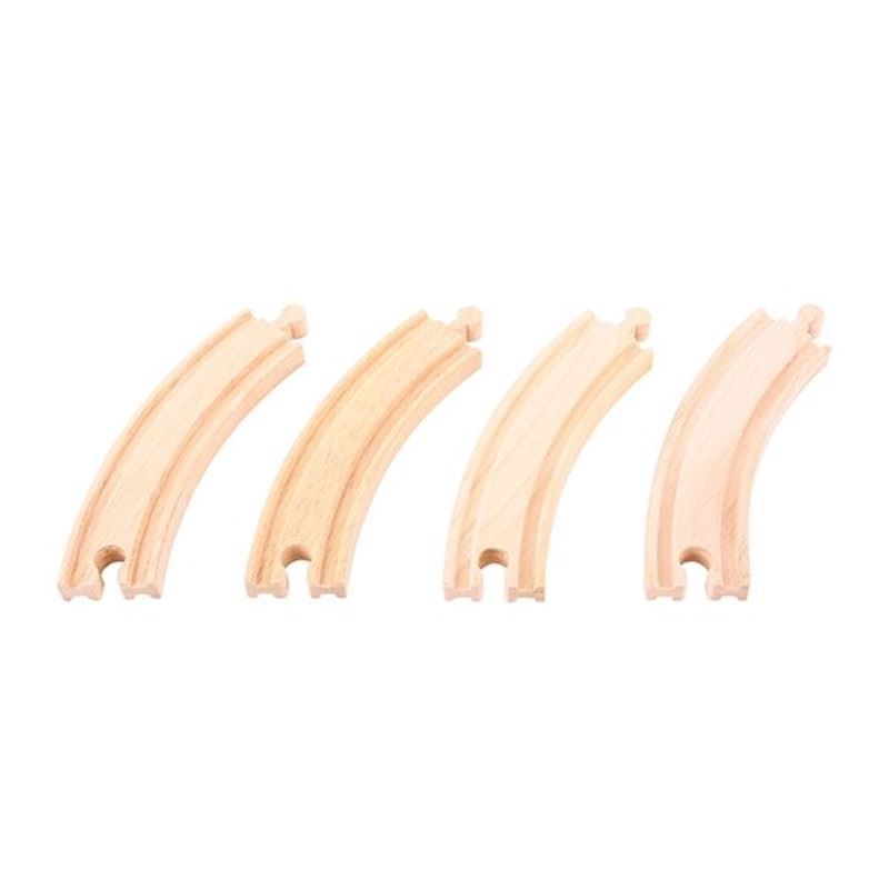 Curve lunghe per pista trenini - binari giocattolo in legno