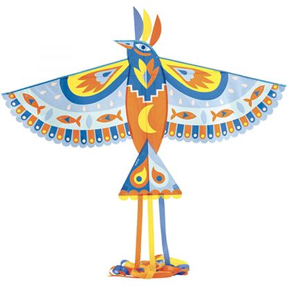 aquilone gigante Djeco a forma di uccello colorato