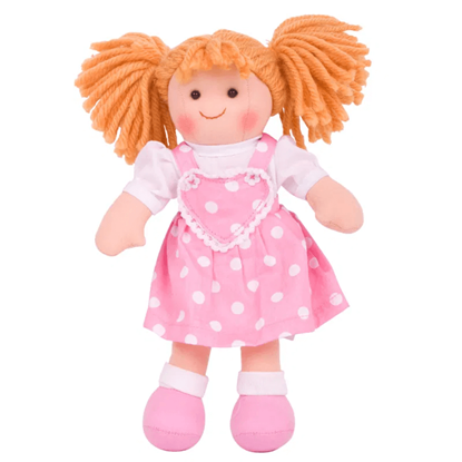 Bambola di stoffa Ruby 28 cm – bambola di pezza morbida e coccolosa