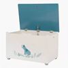 baule portagiochi elefante con coperchio ammortizzato- braccetto salva dita