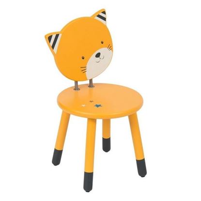 sedia legno bambini gattina lulu giallo-ocra – sedia cameretta Moulin Roty 